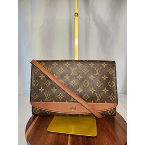 Louis Vuitton Monogram Bordeaux Flap Bag A20971 Vintage Crossbody Brown